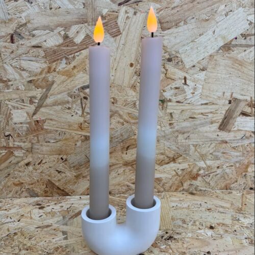 LED Dip Dye kaars Koper/Wit/Ecru/LichtBruin nr. 39