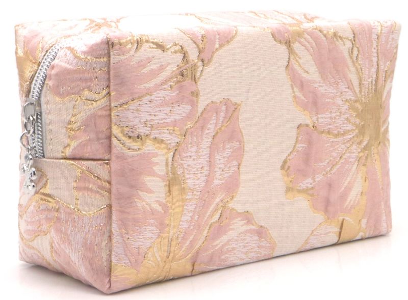 Make-up tasjes flowers pink