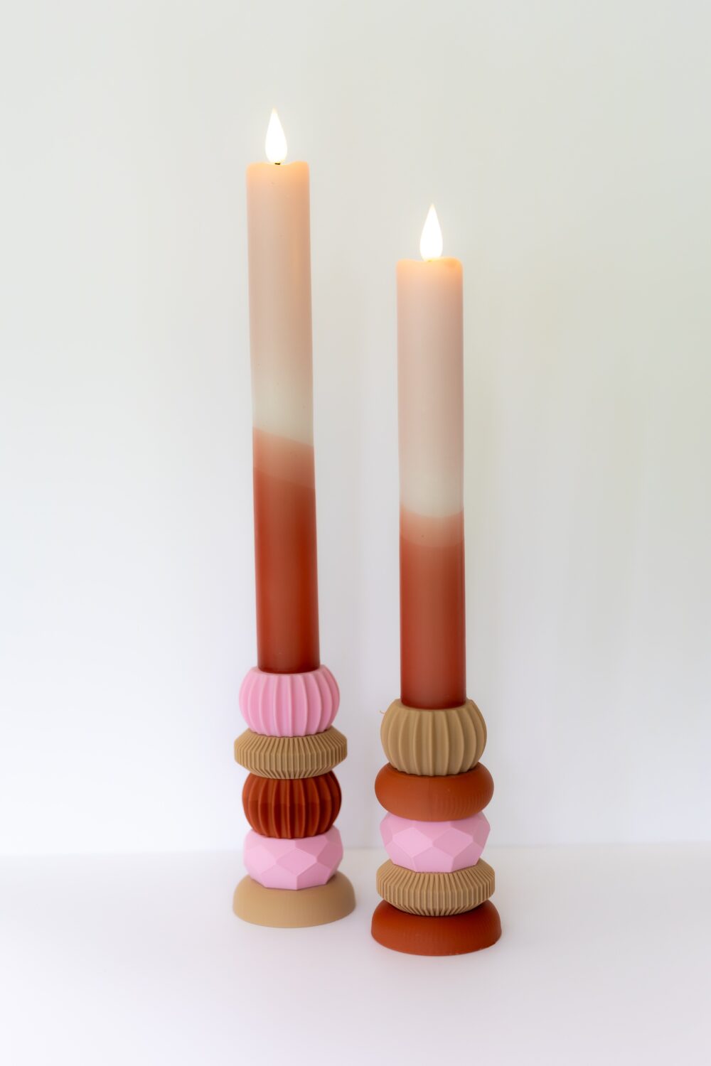 kaars flamingo LED Dip Dye kaars Flamingo/Terracotta nr. 6